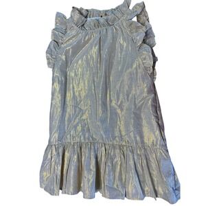 Tea Collection Kids Gold Shimmer Ruffle Dress Size‎ 6